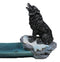 Tundra Forest Mystic Alpha Gray Wolf Remus Moon Howling Incense Holder Figurine