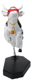 Cow Parade Superhero Red Cape Super Cow With Golden Bell Collector's Figurine