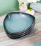 Set Of 5 Seikai Blue Sky Stars Appetizer Salad Triangular Deep Serving Plates