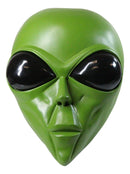 Oversized UFO Space Invader Martian Green ET Roswell Alien Head Skull Statue 18"