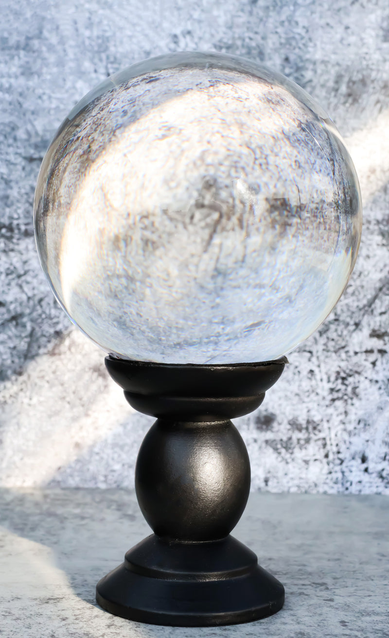 Wicca Occult Witchcraft Paranormal Witch Crystal Glass Gazing Ball On Stand