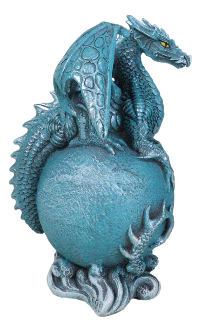 Celestial Solar Galaxy Planet Uranus Terrestrial Guardian Blue Dragon Figurine