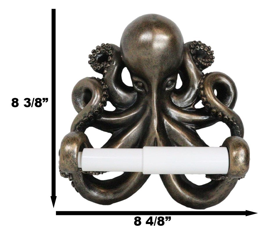 Nautical Ocean Kraken Cthulhu Octopus Toilet Paper Holder Bathroom Wall Decor