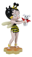 Honey Bee Bumblebee Betty Boop With Pudgy Dog Red Ribbon Novelty Figurine