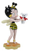 Honey Bee Bumblebee Betty Boop With Pudgy Dog Red Ribbon Novelty Figurine