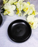 Pack of 6 Black Kokuyo Modern Round Appetizer Salad Banchan Deep Dish Plates 5"D