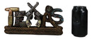 Texas Word Art Lasso Ropes Bullets Horseshoes Cowboy Hat Guns Desktop Figurine