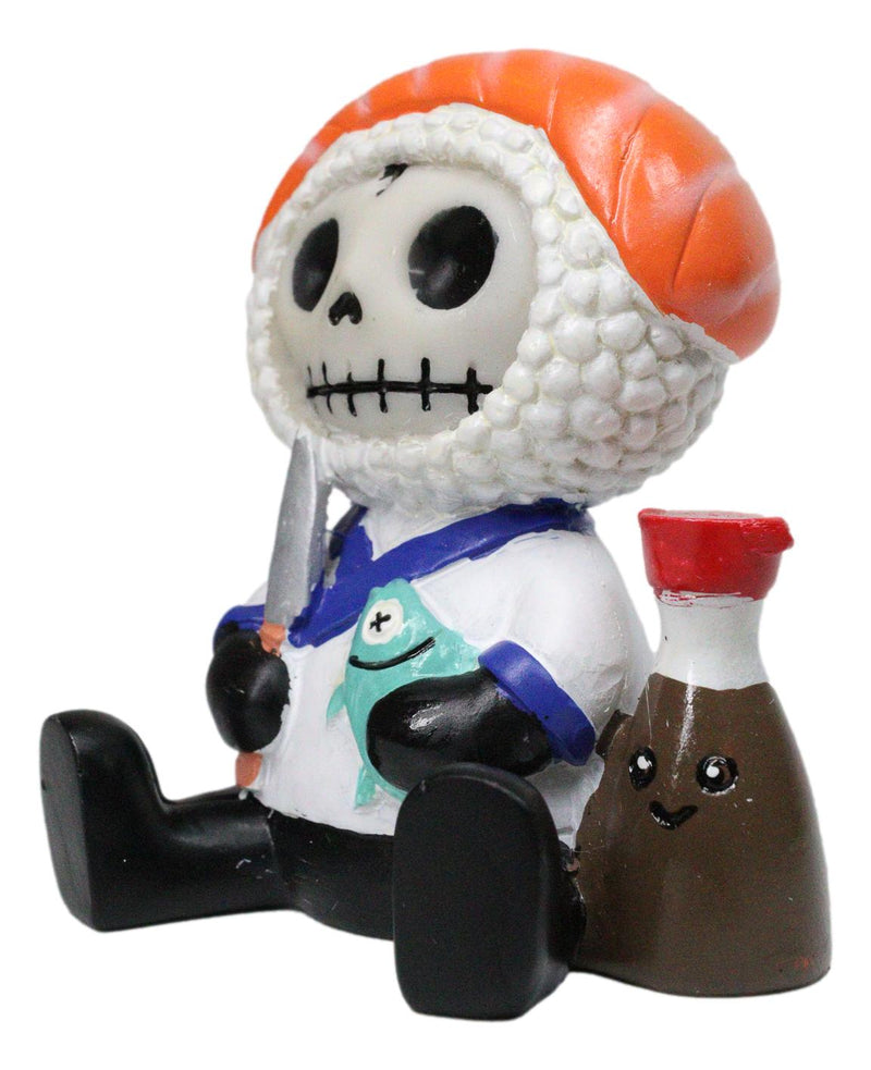 Furrybones Sake Sushi Sashimi Omakase Chef Skeleton Figurine Furry Bones