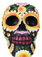 Day of The Dead Metallic Bright Sunflowers Floral Blooms Sugar Skull Figurine