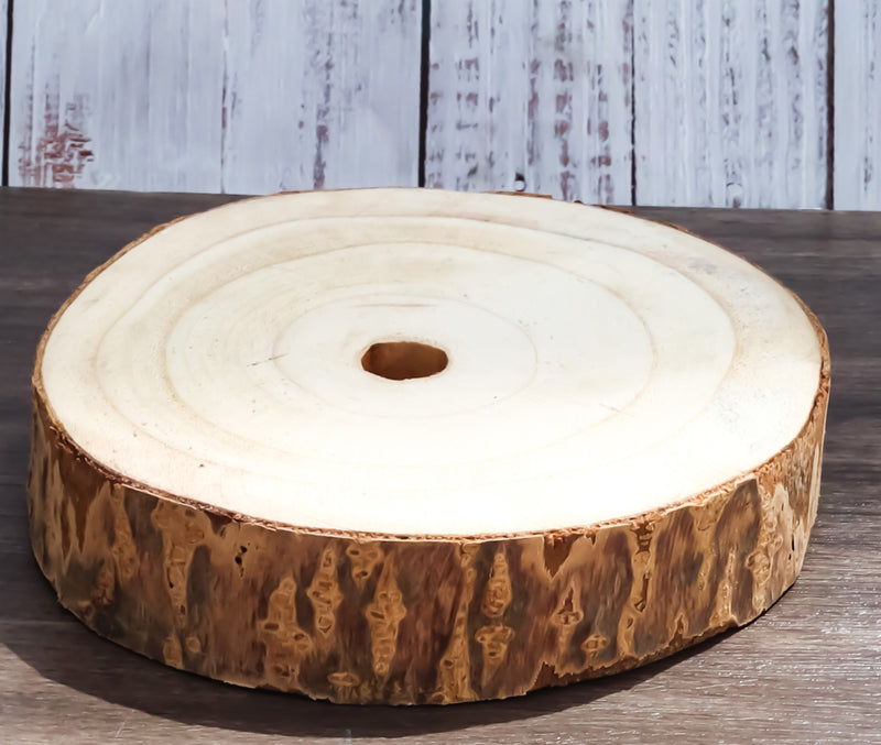 Pack Of 6 Unfinished Natural Wood Slices With Bark 6.25"D DIY Arts And Crafts