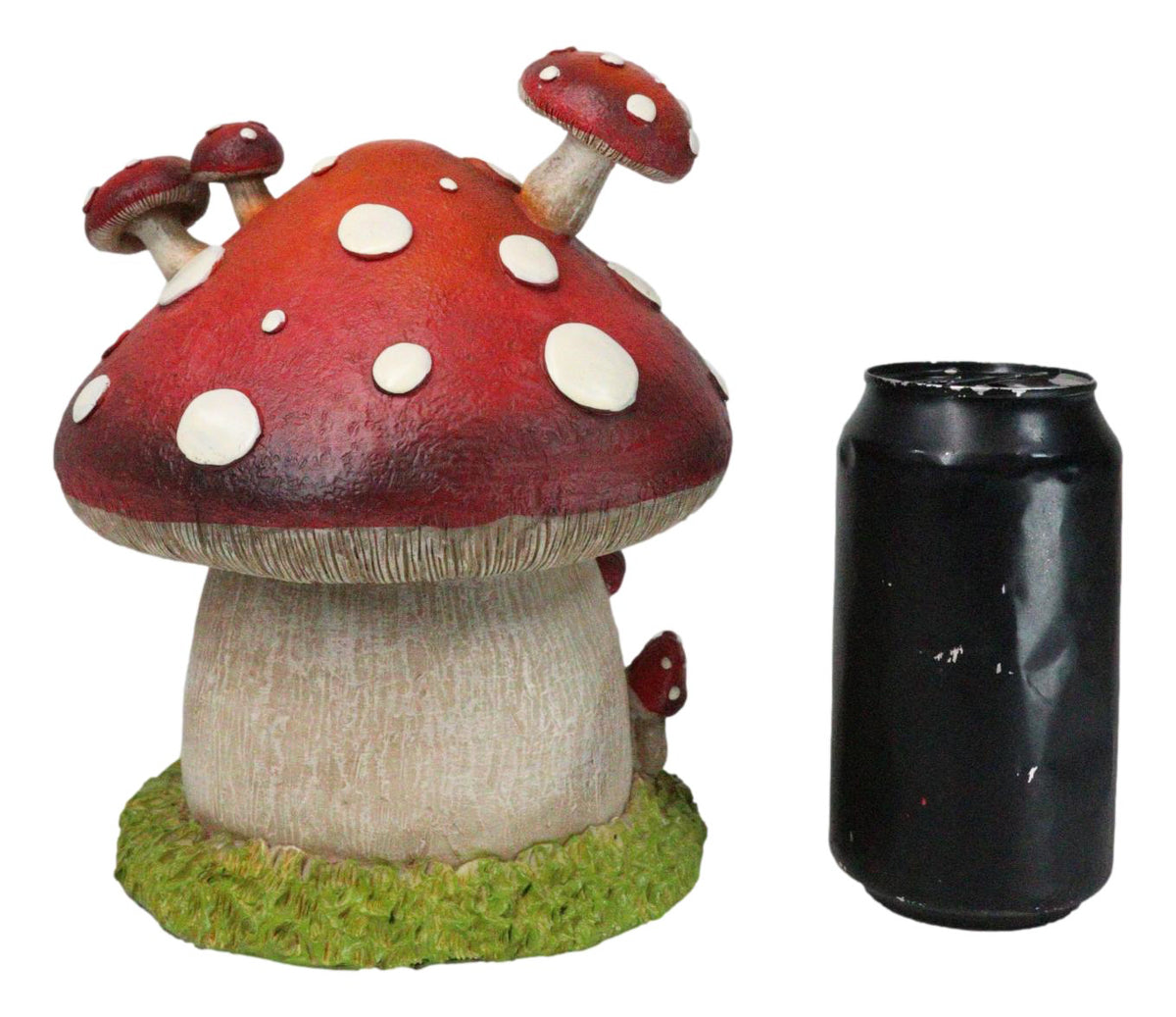 Fairy Garden Giant Toadstool Mushrooms Cottage House With LED Light Figurine - Ebros Gift