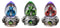 See Hear Speak No Evil Colorful Wyrmling Dragons In Acrylic Eggs Figurines Set