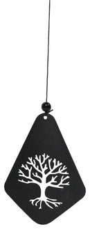 Celtic Tree Of Life Cylindrical Steel Metal Filigree Hanging Solar Wind Chime