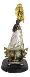 Our Lady of San Juan De Los Lagos Golden Crown And Angels Regal White Figurine