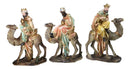 Nativity Three Wise Men Balthasar Caspar Melchior On Camels Figurine Set 14"H