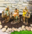Nativity Three Wise Men Balthasar Caspar Melchior On Camels Figurine Set 14"H