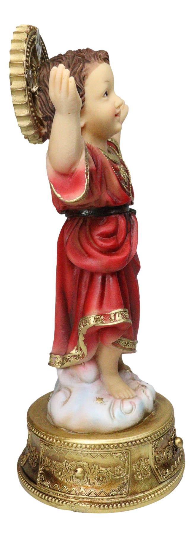 Catholic Santo Nino Divine Child Jesus Christ with Rosary Drawer Box Figurine - Ebros Gift