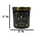 Wicca Witchcraft Mystic Tarot The Moon Black Opium Scented Candle With Gold Lid