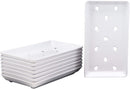 Ebros White Neta Zara Sushi Sashimi Plate With Drip Holes 8.75"L x 5"W PACK OF 8