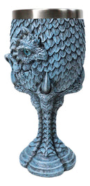 Fantasy Myth Legends Teal Winter Undead Wight Ice Dragon 5oz Wine Goblet Chalice
