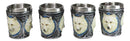 Mythical Fantasy Albino Snow White Wolf Shot Glasses 2-Ounce Set Of 4 Novelties