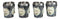 Mythical Fantasy Albino Snow White Wolf Shot Glasses 2-Ounce Set Of 4 Novelties