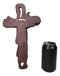 Country Western Rustic Horse Saddle Faux Tooled Leather Decorative Wall Cross