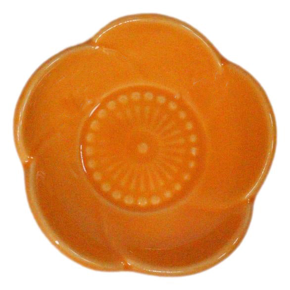 Ebros Set of 6 Orange Sakura Cherry Blossom Porcelain Sauce Dishes 3 Inch