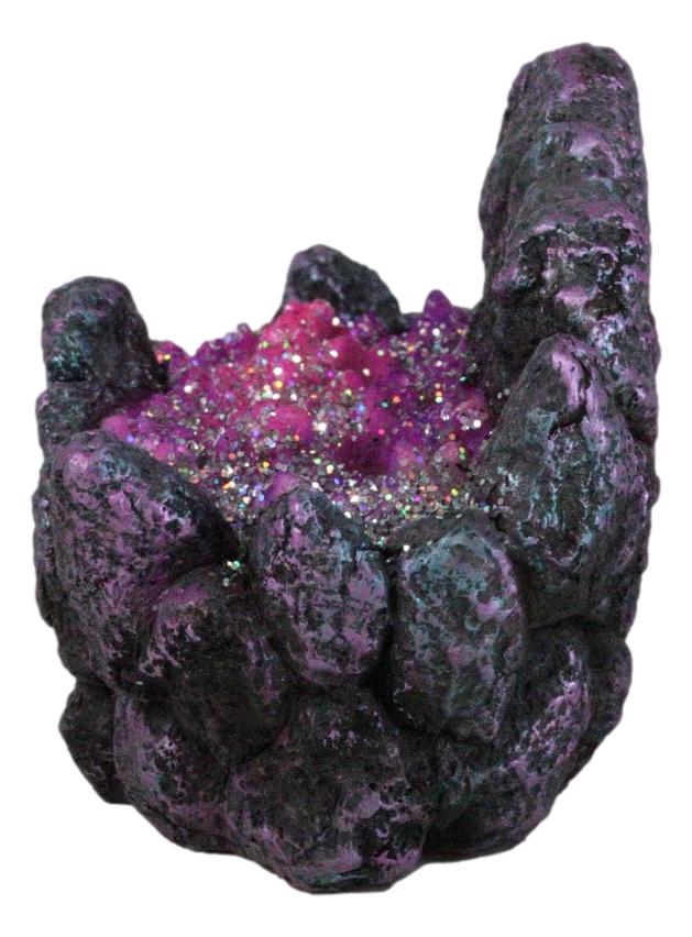 Faux Geode Crystals Rock Magic Wands Holder Stand Prop Accessory Decor