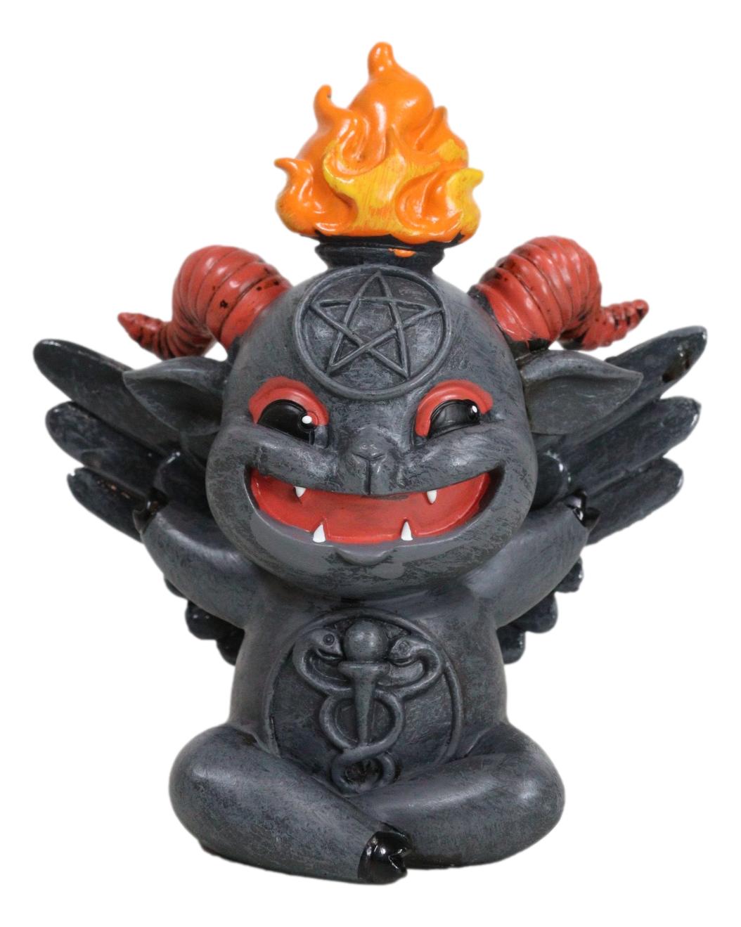 Wicca Occult Pentagram Baphy The Sabbatic Baby Goat Baphomet Summoned Figurine