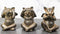 Rustic Country Angel Winged Pigs in See Hear Speak No Evil Poses Figurines Set