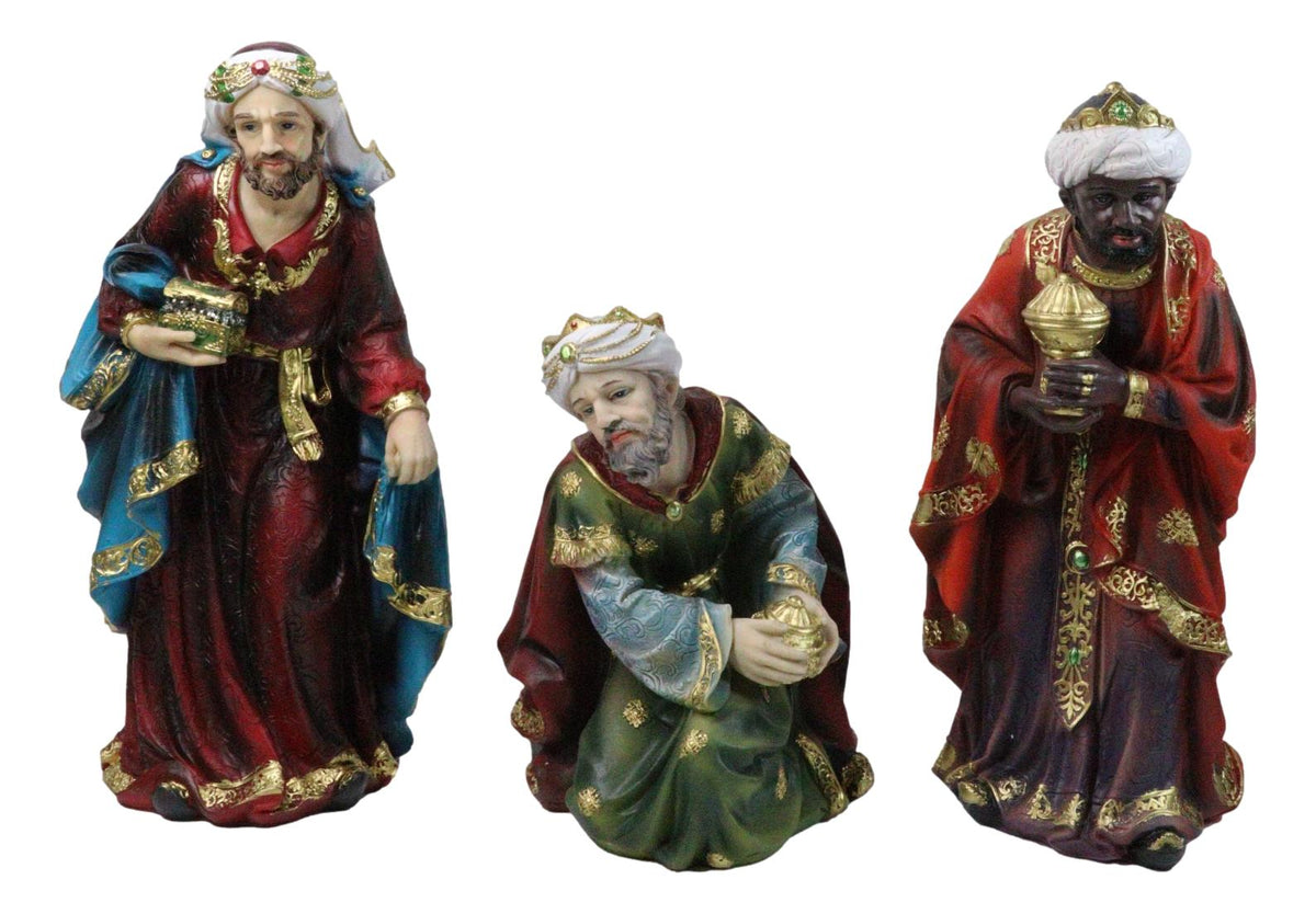 Christmas Nativity Mary Joseph Jesus 3 Wise Men Angel 11 Pc Figurines Set 12"