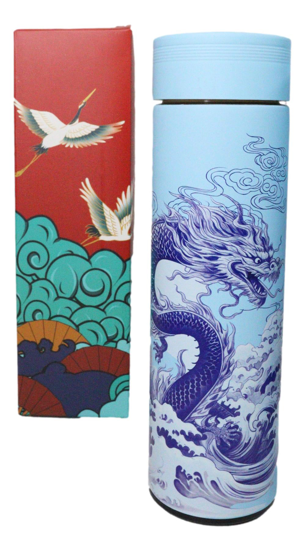 Ryu Dragon 17oz Vacuum Insulated Stainless Steel Thermos Bottle with Tea Infuser
