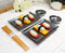 Tetsu Kesho Porcelain Sushi Plates Sauce Dishes Chopsticks Dinnerware Set For 2