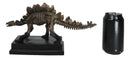 Faux Taxidermy Stegosaurus Dinosaur Fossil Figurine On Museum Display Base Stand