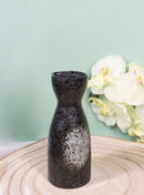 Pack Of 6 Porcelain Charcoal Grey Tone Hakumu Japanese Wine Sake Tokkuri Flasks