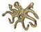 Brass Metal Nautical Marine Deep Sea Octopus Decorative Wall Plaque Figurine