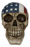 Independence Day Patriotic US Flag Stars And Stripes Skull Bandana Figurine