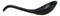 Contemporary Black Melamine Asian Soup Spoons With Ladle Hook Pack Of 12 Set
