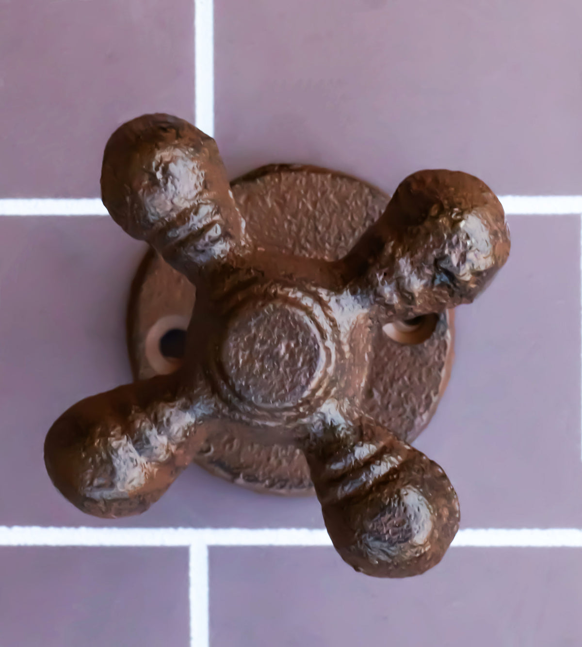 Pack Of 2 Cast Iron Vintage Rustic Farmhouse Cross Handle Sink Faucet Wall Hooks
