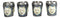 Mythical Fantasy Albino Snow White Wolf Shot Glasses 2-Ounce Set Of 4 Novelties