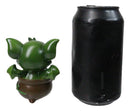 Green Ivy Drake Potion Pals Small Baby Dragon Imp Sitting in Cauldron Figurine