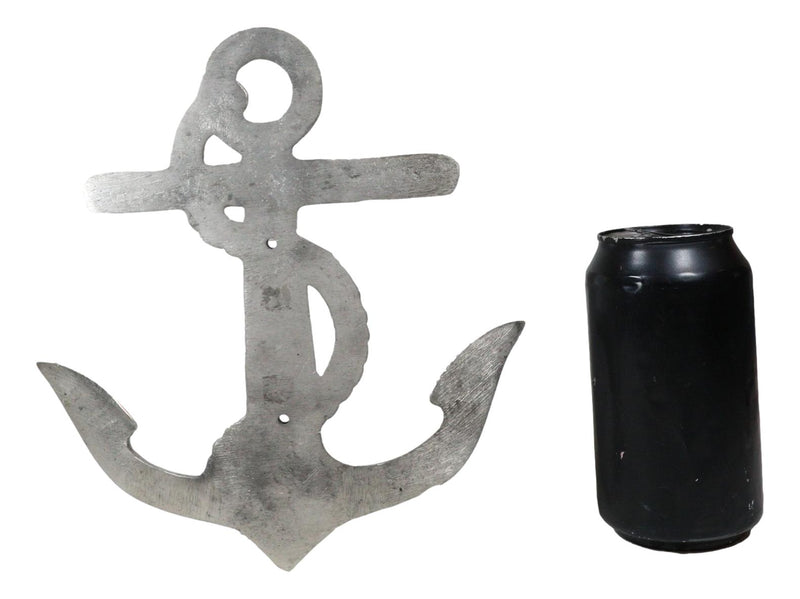 Sleek Aluminum Nautical Coastal Sea Sailor Ship Anchor 2-Peg Double Wall Hooks