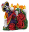 Sugar Skull Day Of The Dead Gothic Rose Lady Catrina Napkin Holder Figurine