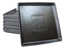 Pack Of 6 Iron Black Tetsu Kesho Ceramic Square Appetizer Salad Plates 6.25" L