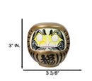 Gold Talisman of Prosperity Japanese Zen Daruma Figurine With Unpainted Eyes