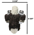 American Patriotic Bald Eagle Salt and Pepper Shaker Holder With Glass Shakers