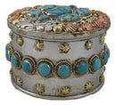 Set Of 2 Southwest Rustic Turquoise Red Rocks And Stones Vintage Trinket Boxes