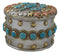 Set Of 2 Southwest Rustic Turquoise Red Rocks And Stones Vintage Trinket Boxes