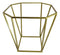 Contemporary Brushed Gold Metal With Natural Marble Top Octagonal Side Table